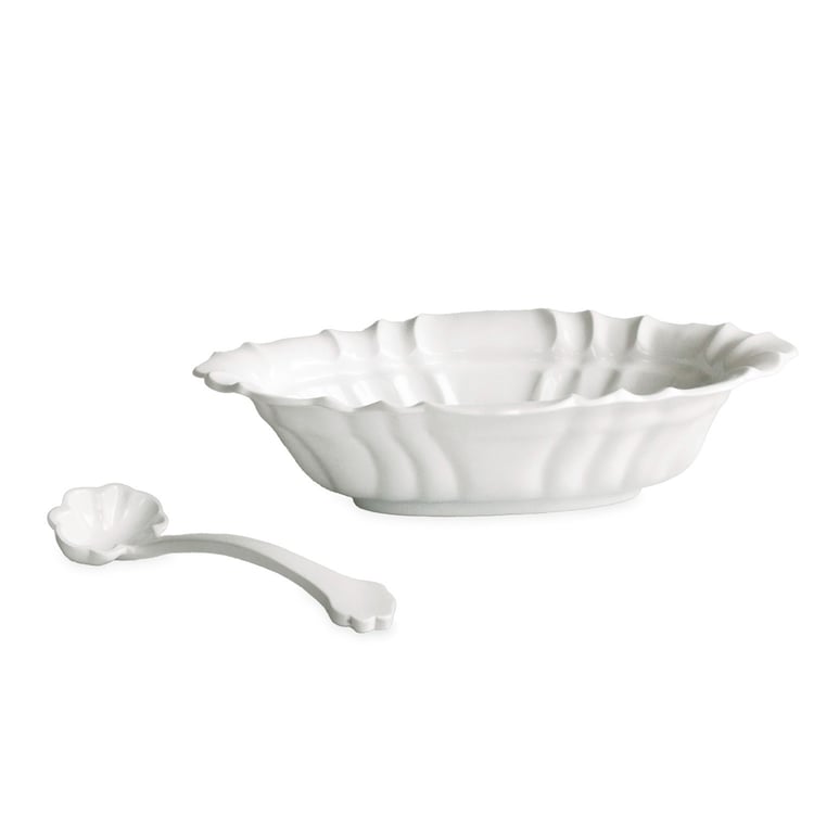 VIDA Tuscany Small Oval Bowl with spoon