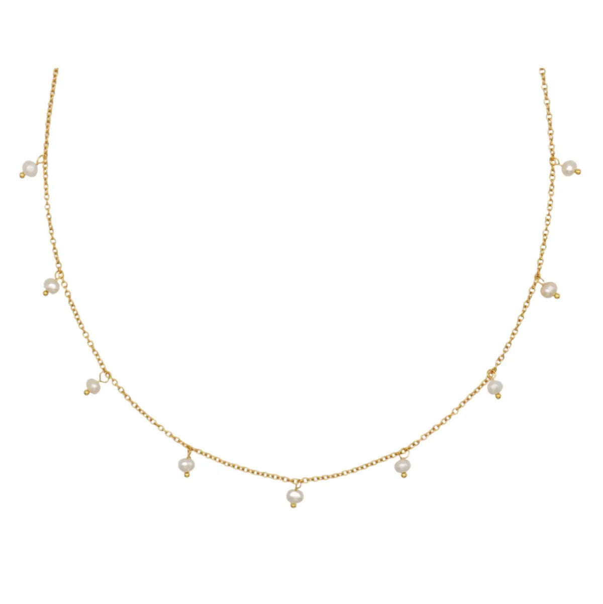 Daisy Pearl Charm Necklace