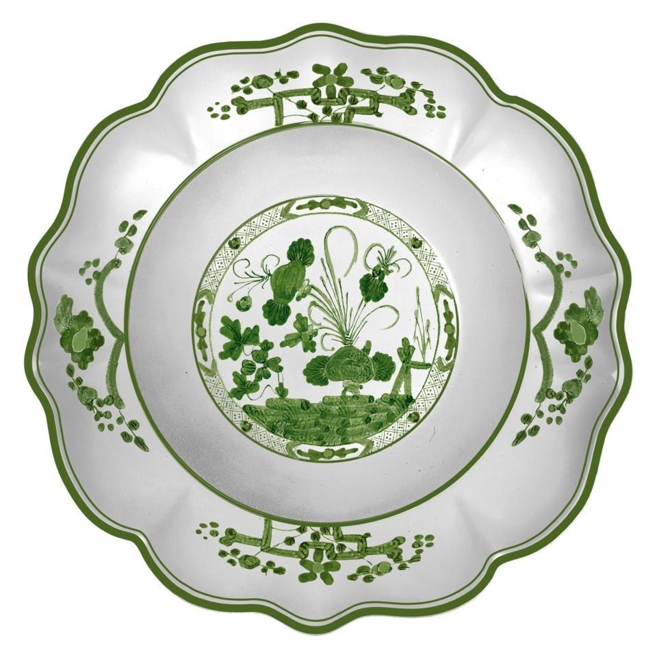 VIDA Faenza Bowl Green & White