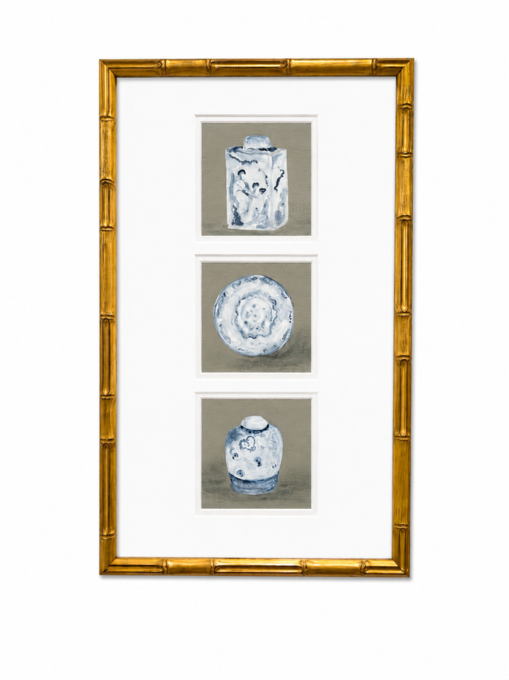 Chinoiserie Dishes Painting 14x22