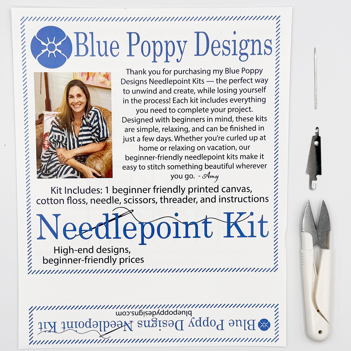 Christmas Heron Needlepoint Kit