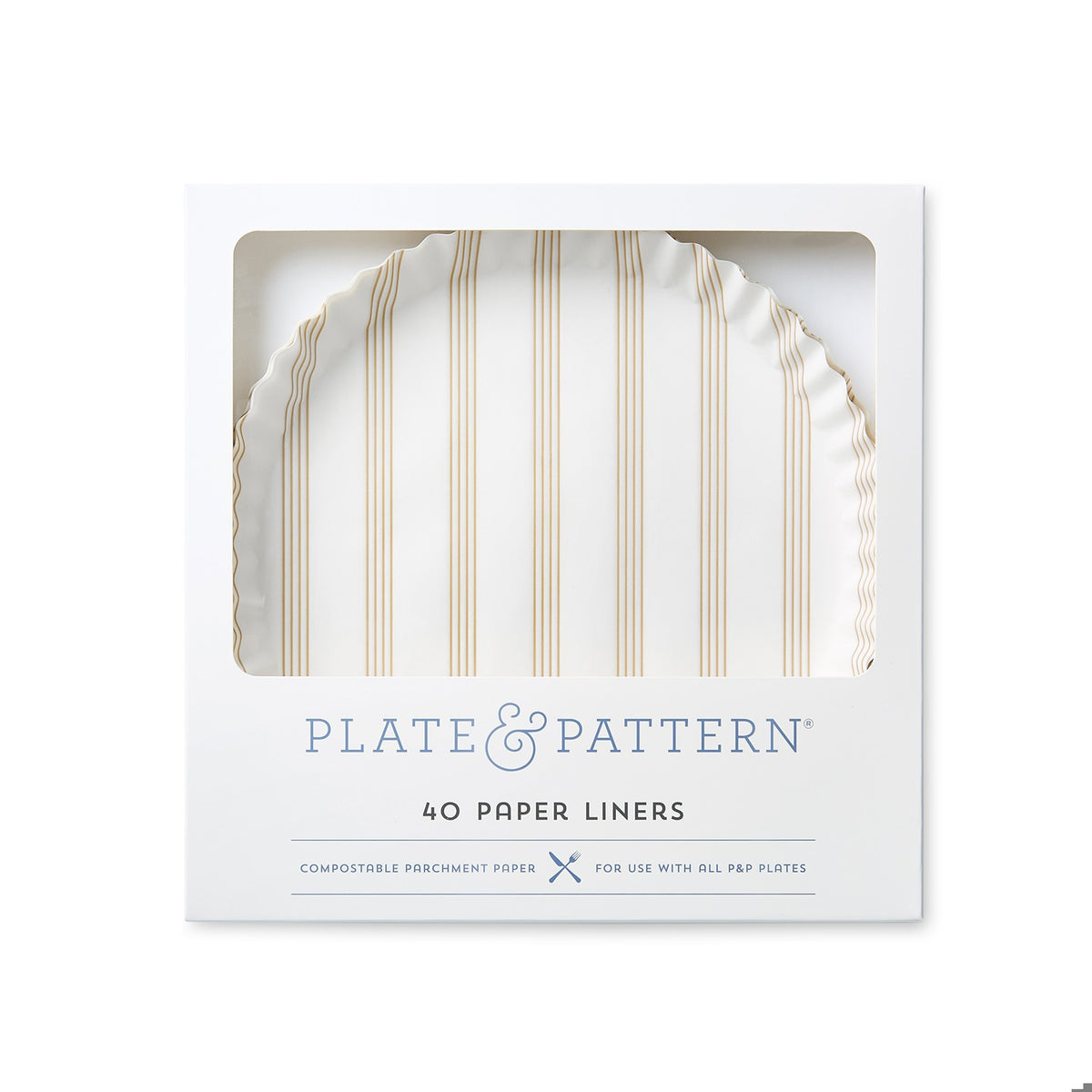 Sandy Stripe Plate Liners