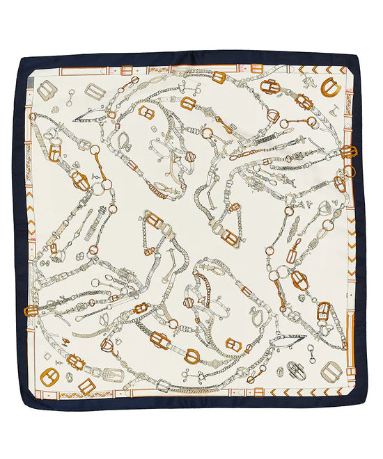 Navy Chain Scarf