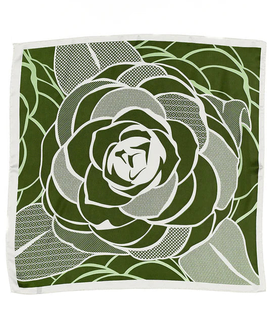 Green Floral Scarf