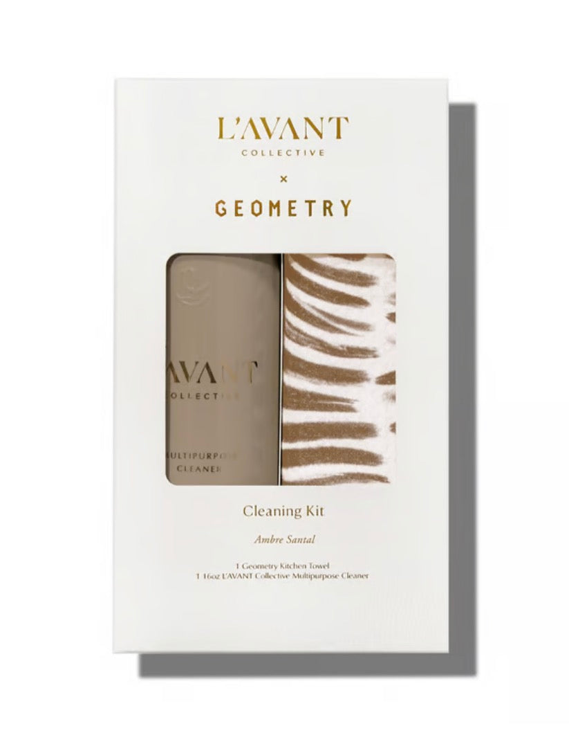 Ambre Santal Cleaning Kit w/Geometry Towel