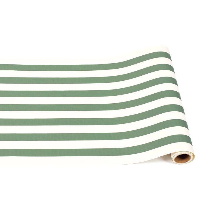 Dark Green Stripe Runner - 20" x 25"
