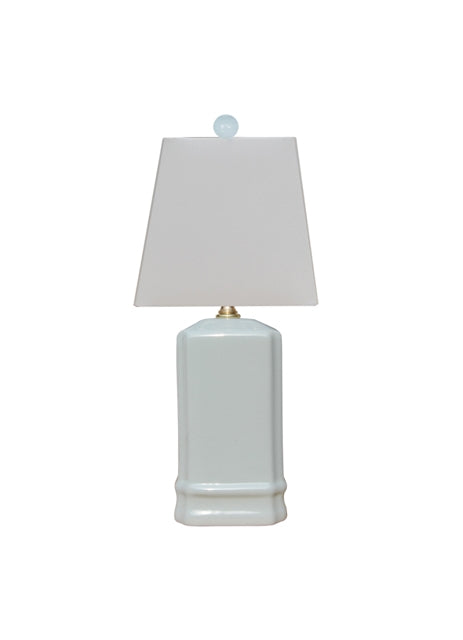 Porcelain Light Blue Mini Square Lamp