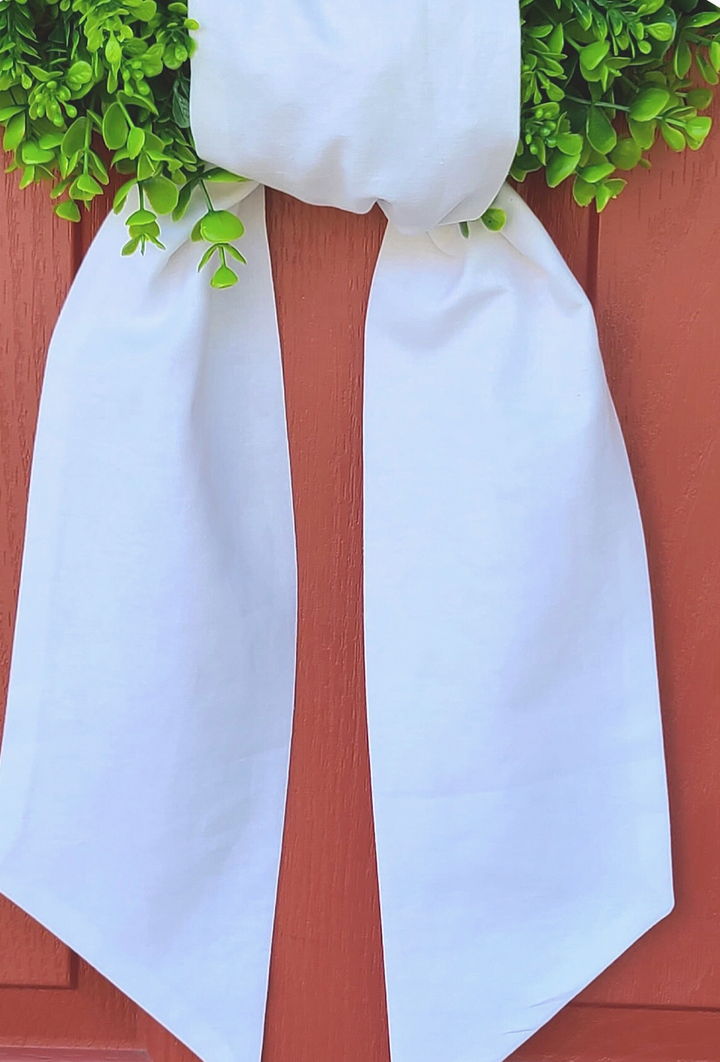 White Wreath Sash