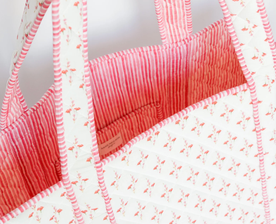 Large Pink Multi Tote Bag