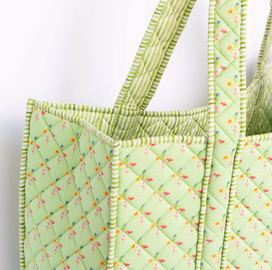 Large Green Multi Tote Bag