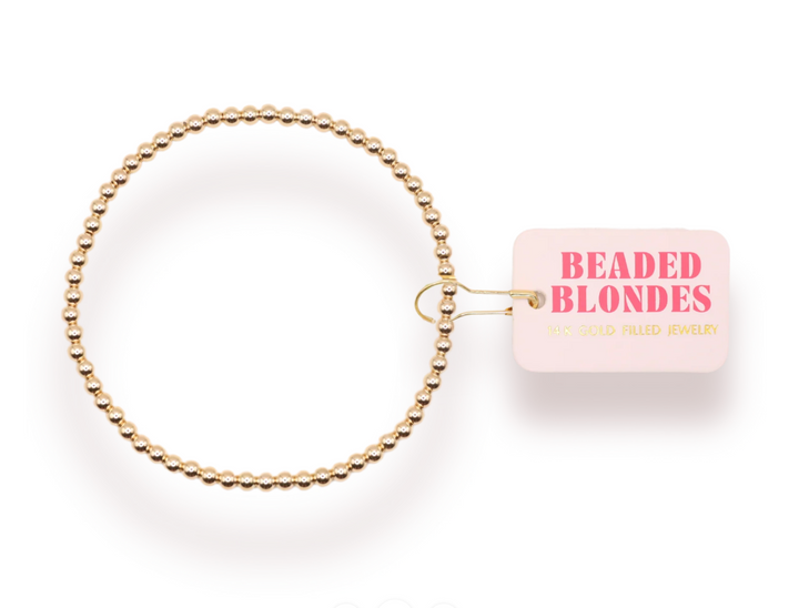 3MM Gold Beaded Bracelet