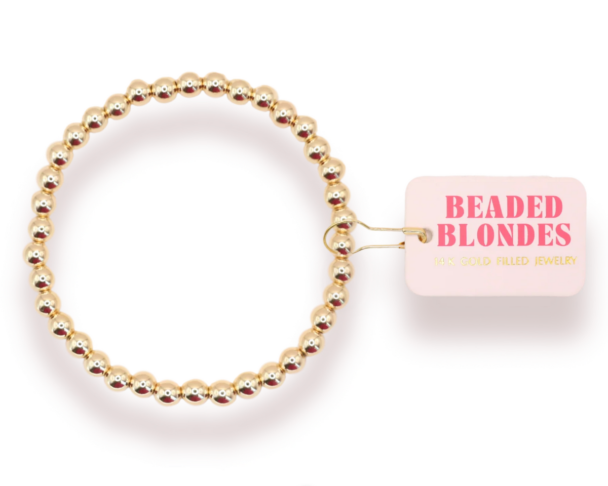 5MM Beaded Gold Bracelet