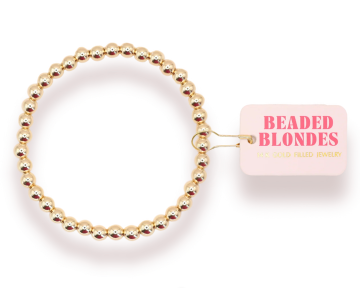 5MM Beaded Gold Bracelet