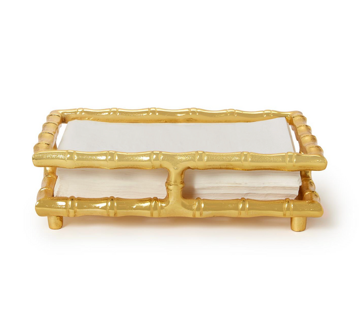 Gold Bamboo Guest Napkin Holder