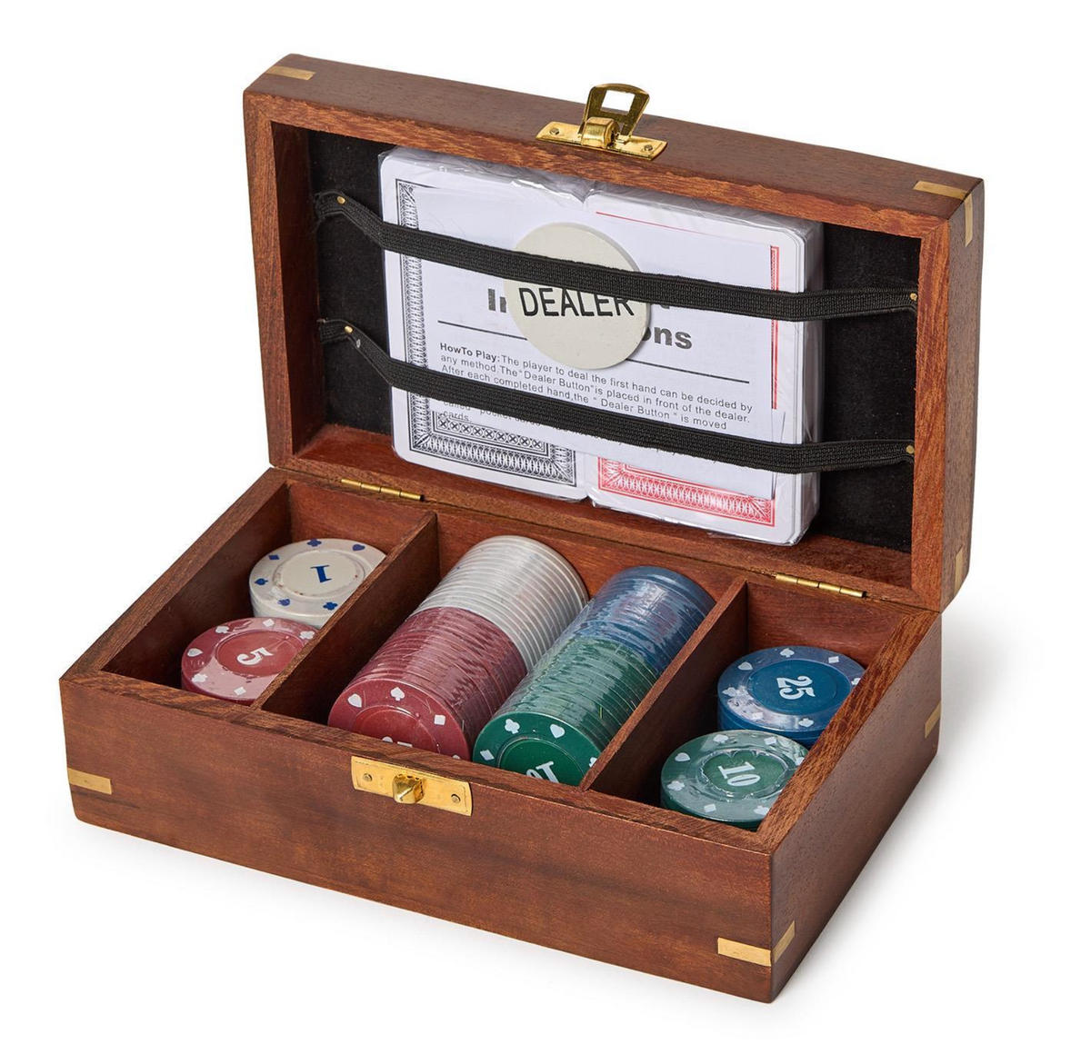 Poker Set in Hand-Crafted Wooden Box