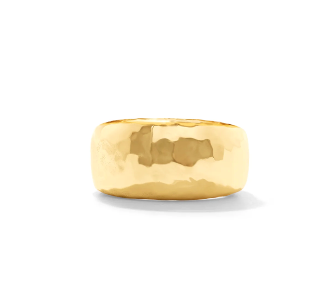Cleopatra Band Ring in Hammered In Gold