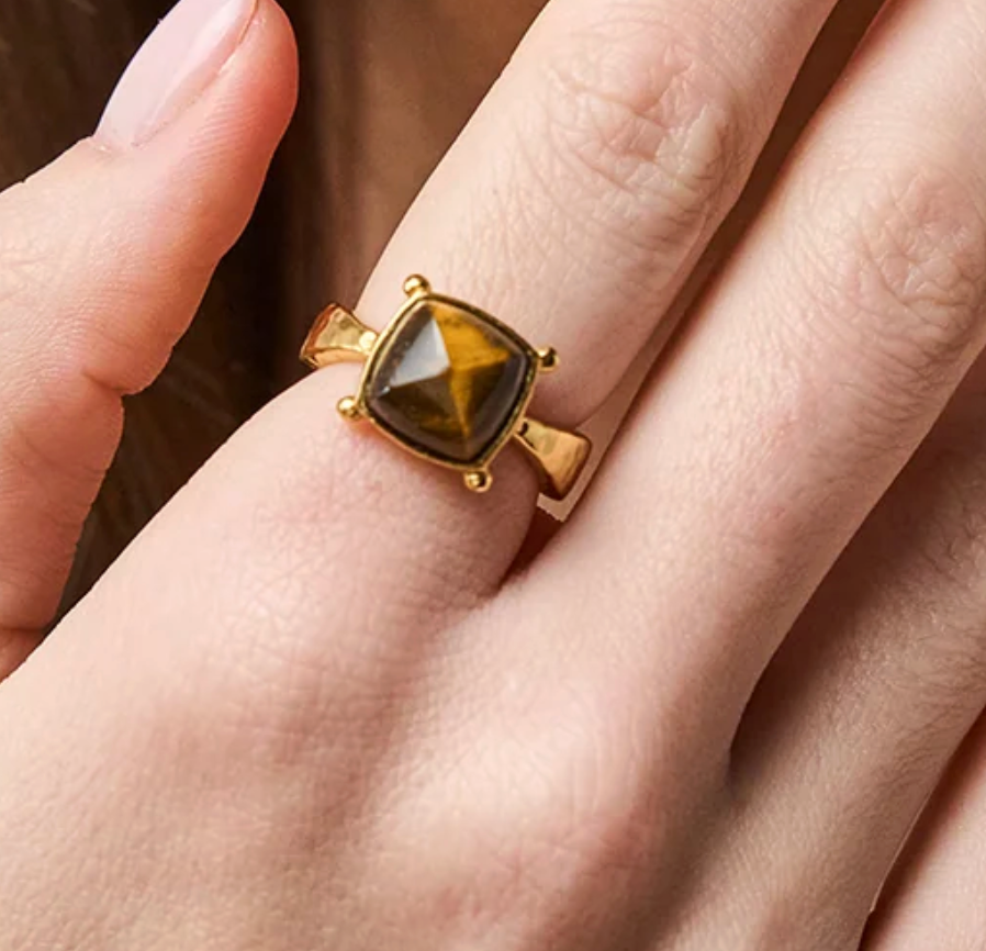 Mystic Tigers Eye Gem Ring