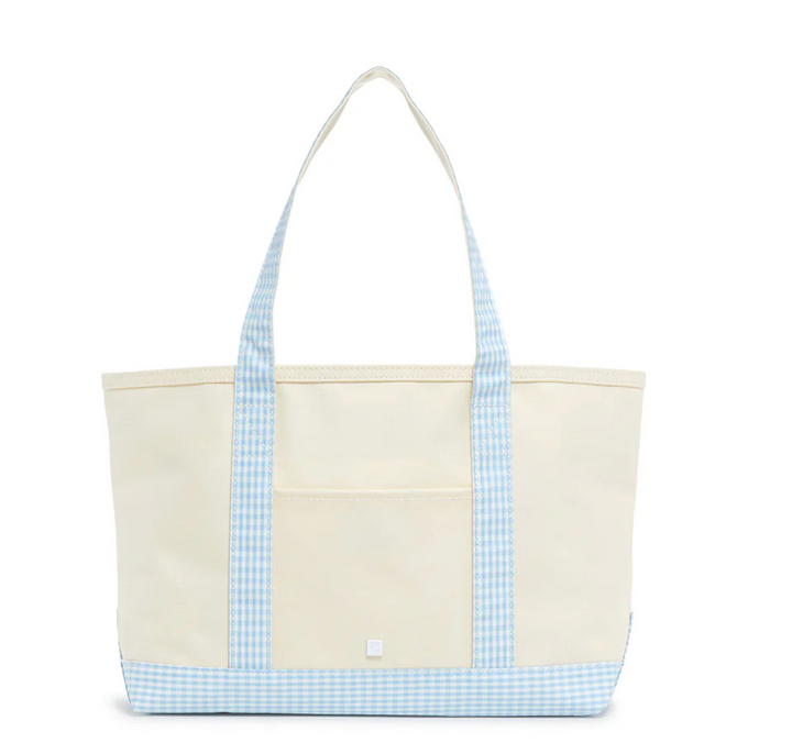 MEDIUM TOTE - COATED CANVAS NATURAL WITH TRIM