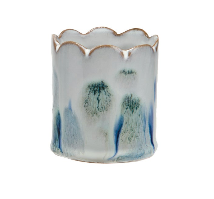 Stoneware Matchstick Holder w/ Striker Bottom