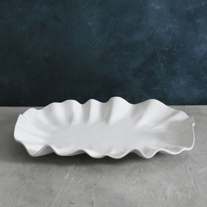 VIDA Bloom Lg Oval Platter (White)