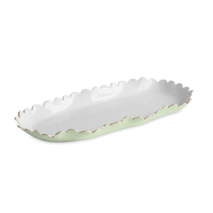 ENCANTO Colette Oblong Tray (Pistachio and White)