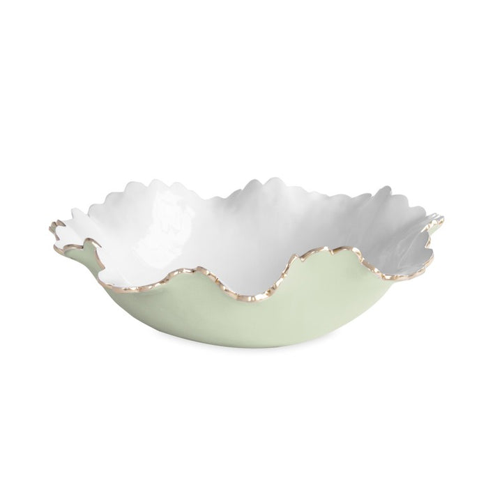 ENCANTO Colette Large Bowl (Pistachio and White)