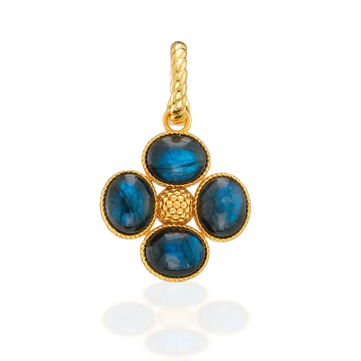 Berry Clover Double Sided Pendant - Blue Labradori