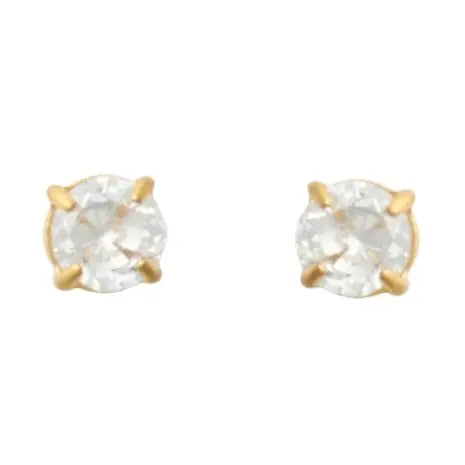 Haley Gold Pave Stud Earrings