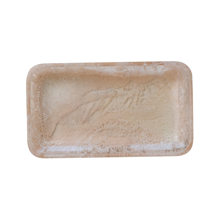 Pink Sand Marble Resin Tray