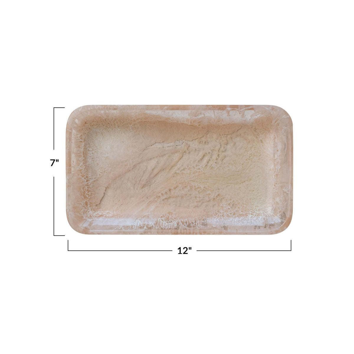 Pink Sand Marble Resin Tray