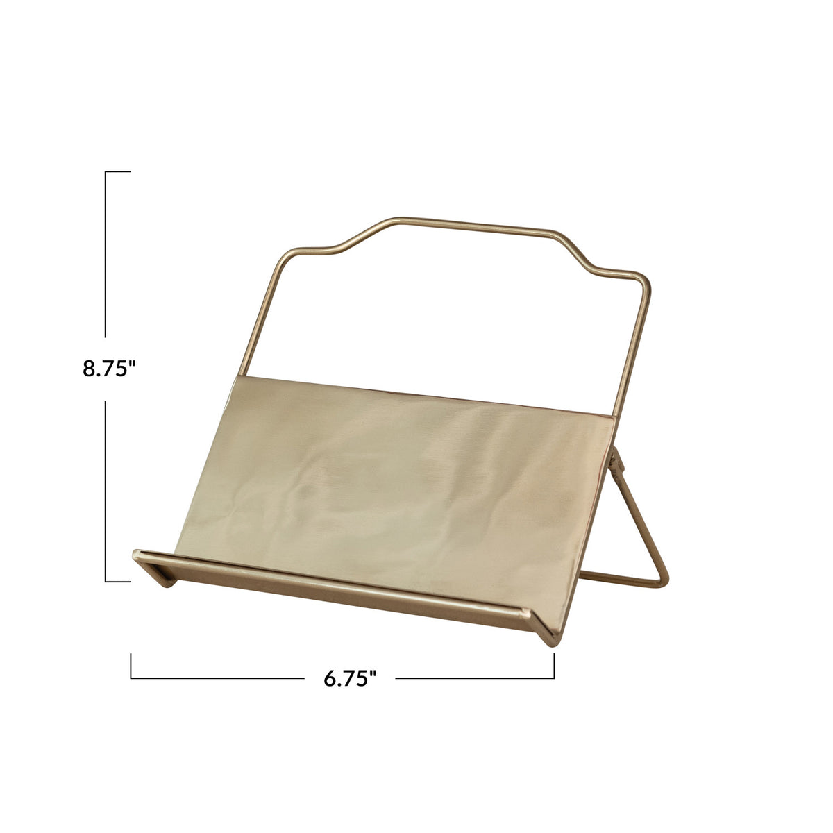 Metal Standing/Foldable Book Holder, Gold Finish