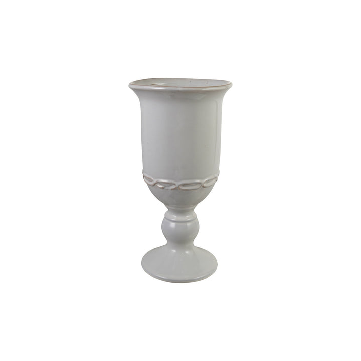 White Stoneware Urn