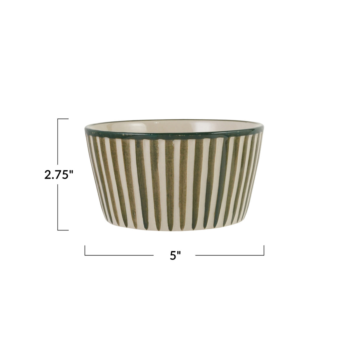 Stoneware Striped Bowl