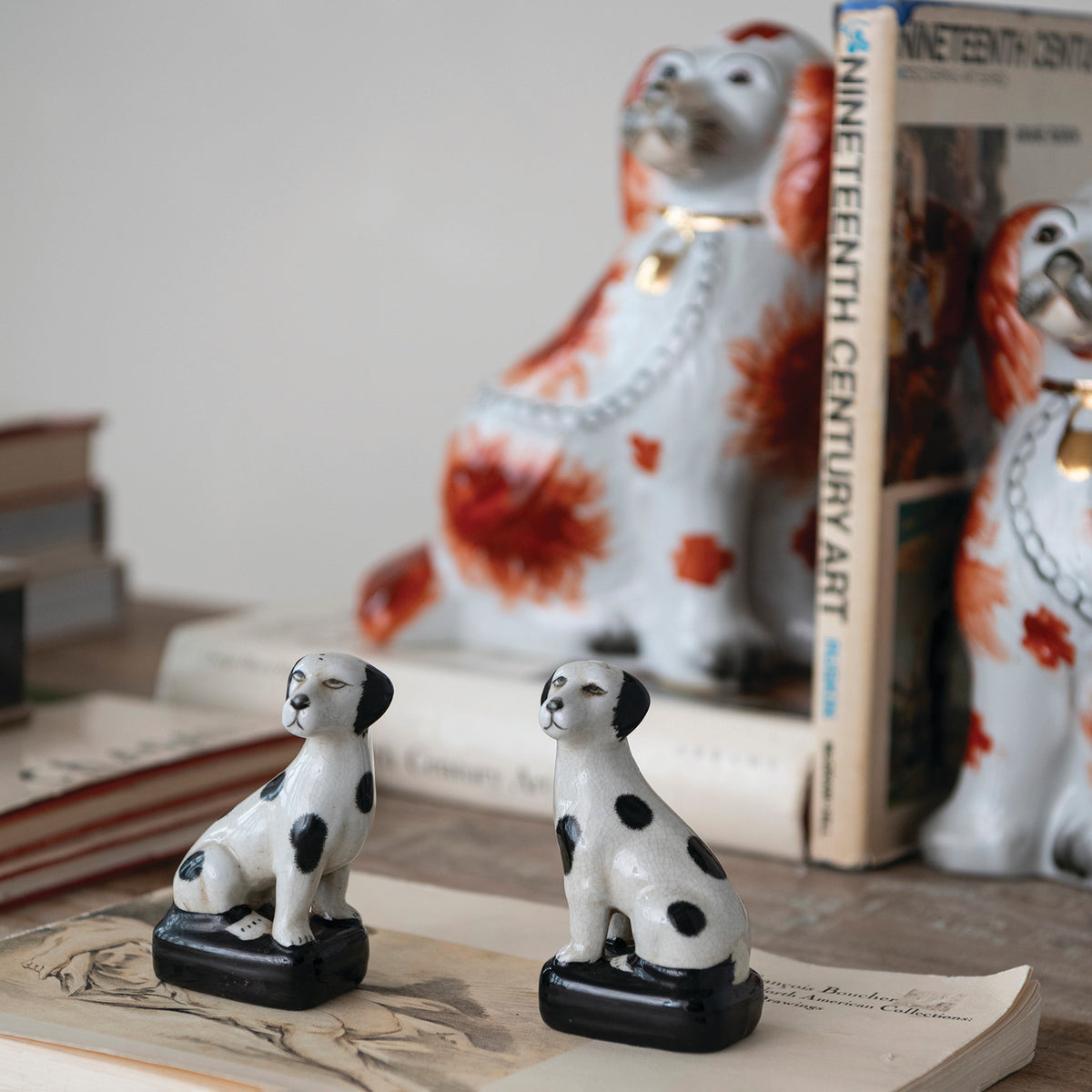 Hand-Painted Vintage Reproduction Dogs - Set of 2