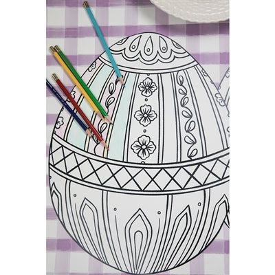 Die Cut Coloring Easter Egg Placemat (12 sheets)