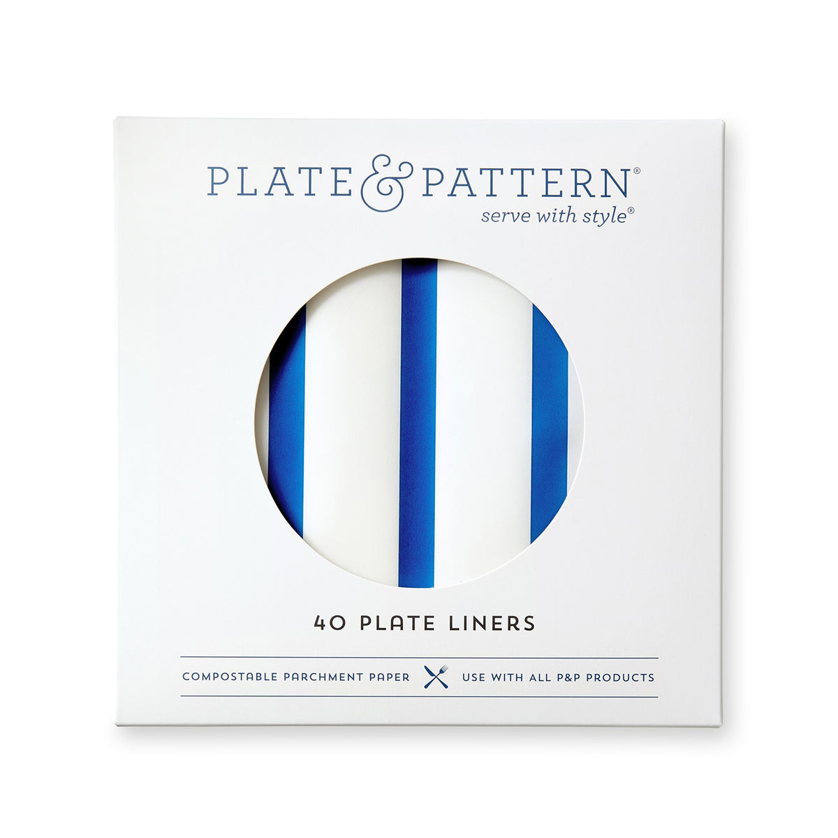 Blue Stripes Plate Liners