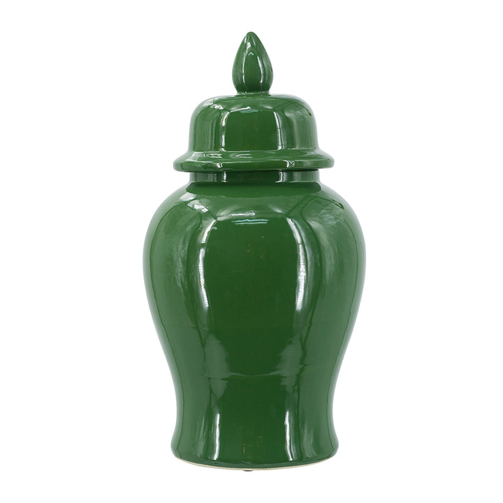 Green Solid Ginger Jar - Large