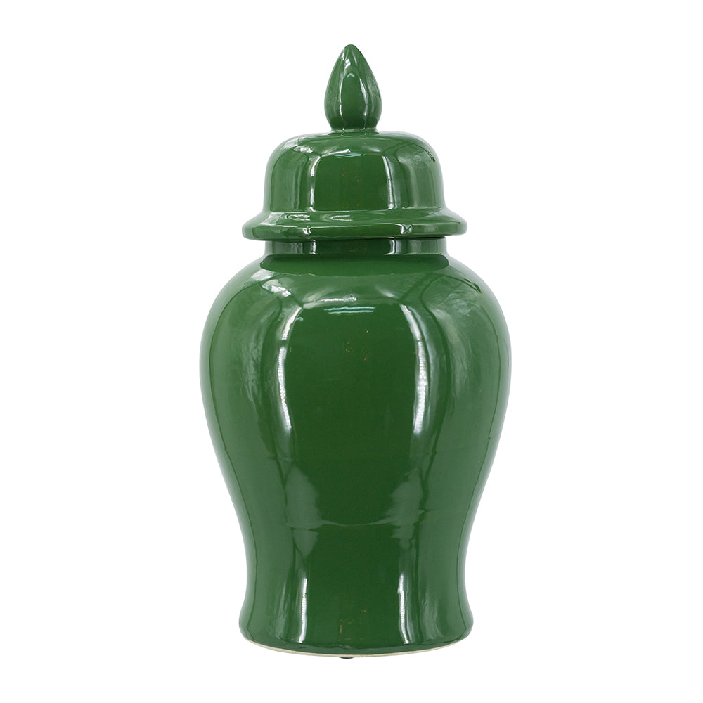 Green Solid Ginger Jar - Large