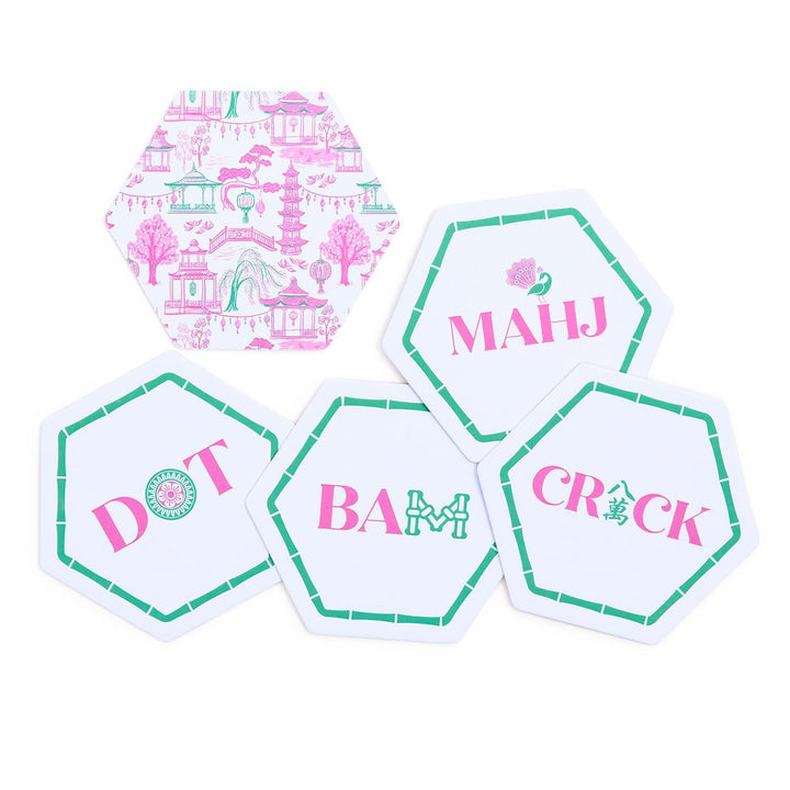 Let's Mahj Set of 24 Heavyweight Paper Coasters