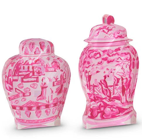 Pink Chinoiserie Container Acrylic Cut Outs