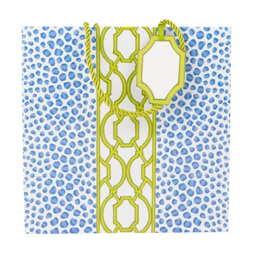 Knots And Spots Blue/Green Med Square