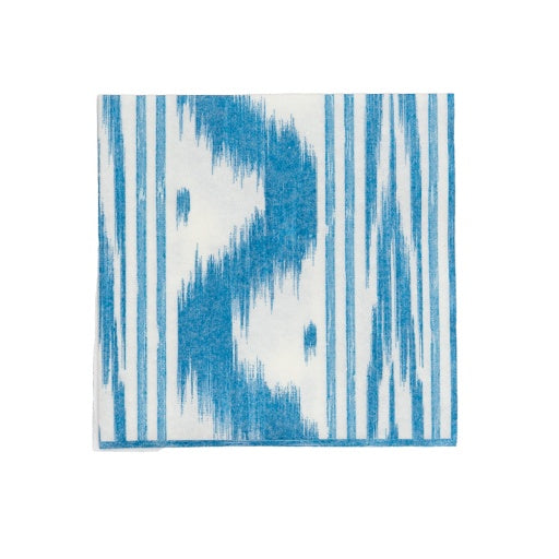 Toile De Nantes Blue-Paper Linen Napkin Cocktail