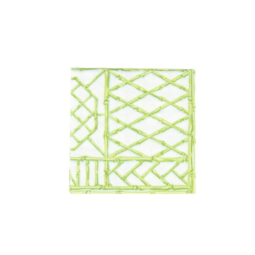 Bamboo Screen Moss Green-Ppr Linen Napkin Airlaid Cocktail