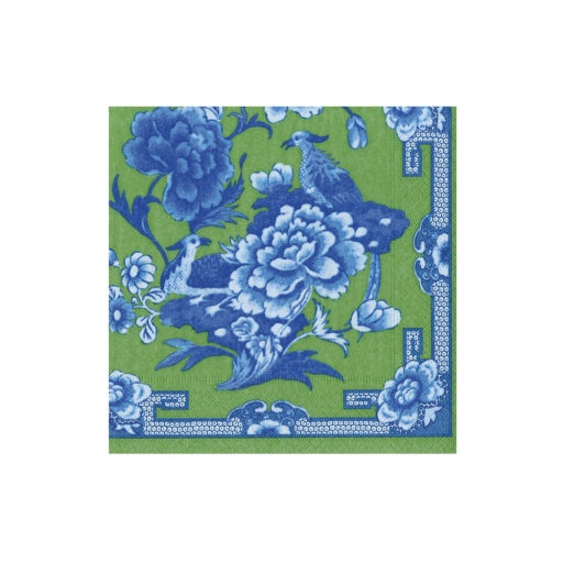 Green And Blue Plate Napkin Cocktail