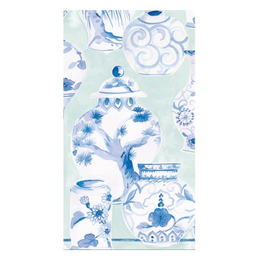 Glazed Porcelain Celadon-Ppr Linen Guest Towels