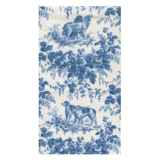 Hunting Toile Blue Guest Towels - includes 15 Guest Towels