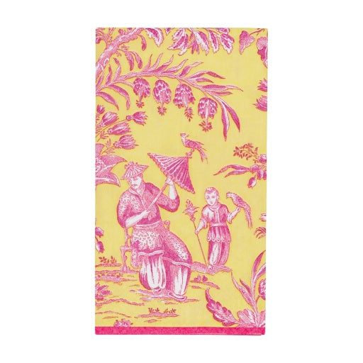 Silk Road Toile Chartreuse Guest Towel