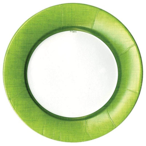 Linen Moss Green Dinner Plates
