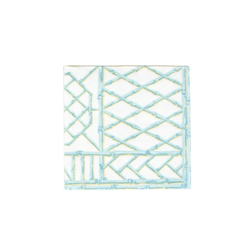Bamboo Screen Robin's Egg - paper Linen Napkin Airlaid Cocktail