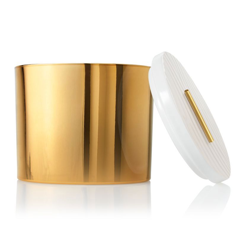 Frasier Fir Gilded Poured Candle 3-wick Gold